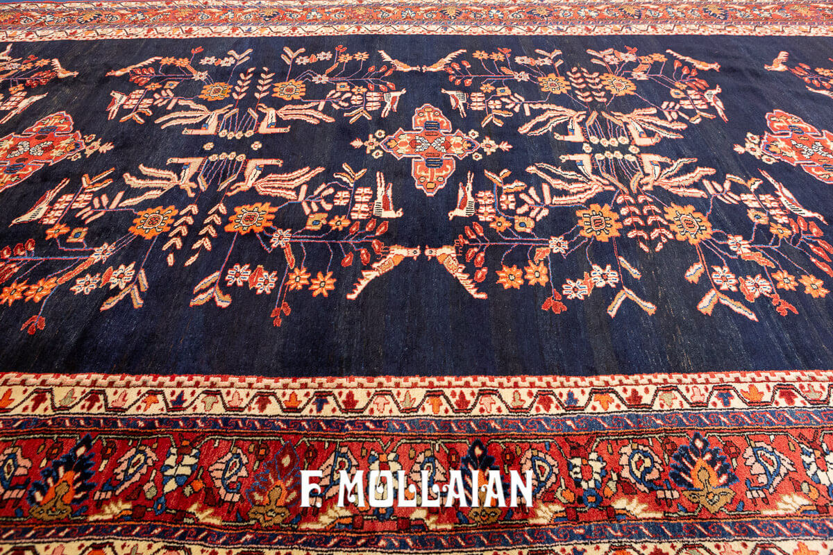 Very Large Antique Hand-Knotted Hamedan Carpet n°:253569